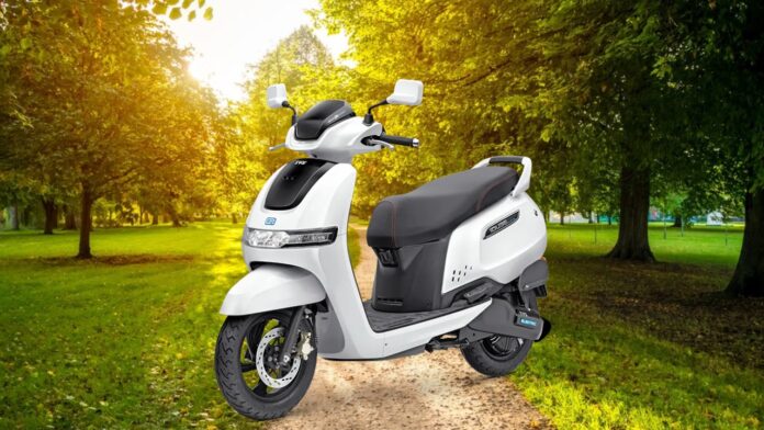 electric scooter in sunny days
