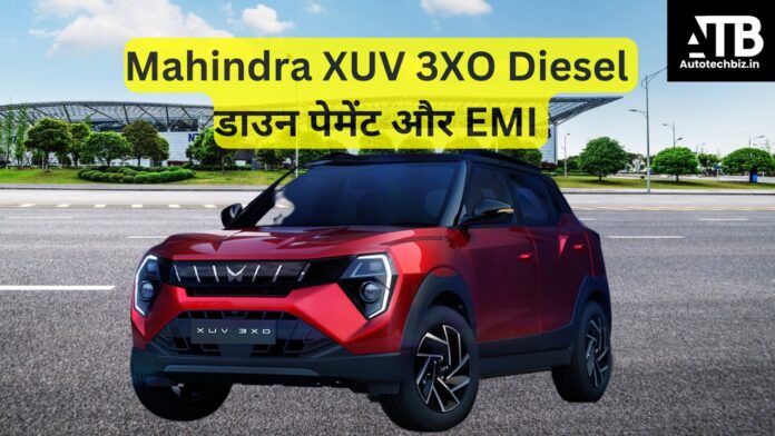 mahindra xuv 3xo diesel down payment and emi