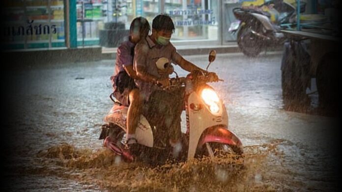 monsoon tips electric scooter in rain