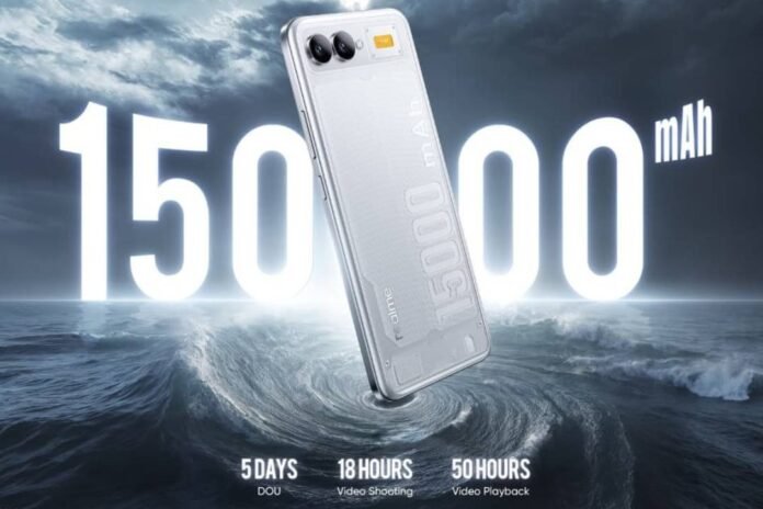 चीनी में दिखाया गया 15000 mAh बैटरी वाला कॉन्सेप्ट मोबाइल फोन। Photo Credit:- X/https://x.com/TamilTechOffici/status/1960928109093642575/photo/1